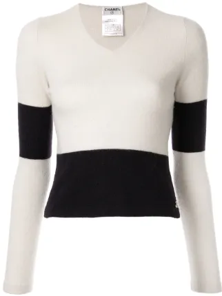 chanel v neck sweater