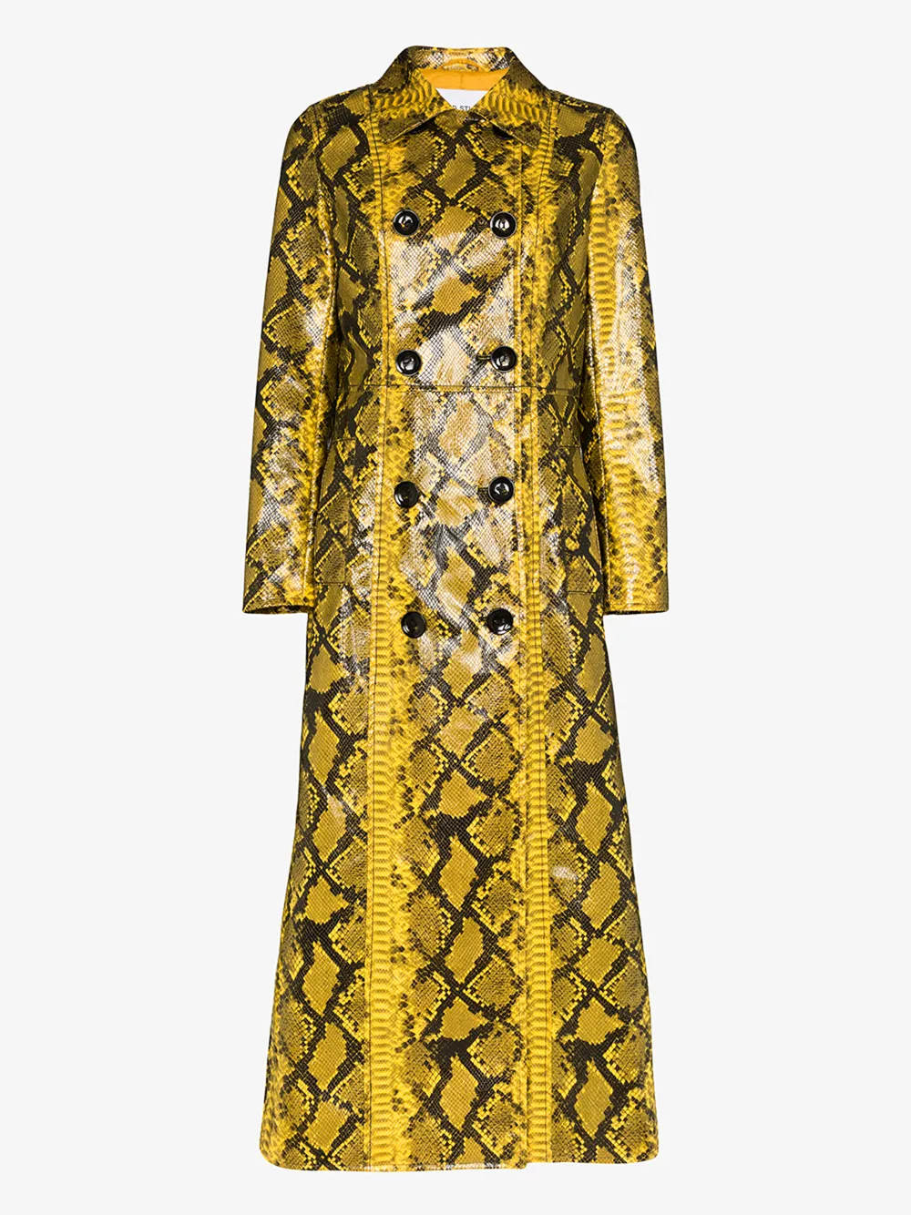 STAND STUDIO SASHA SNAKE PRINT FAUX LEATHER COAT