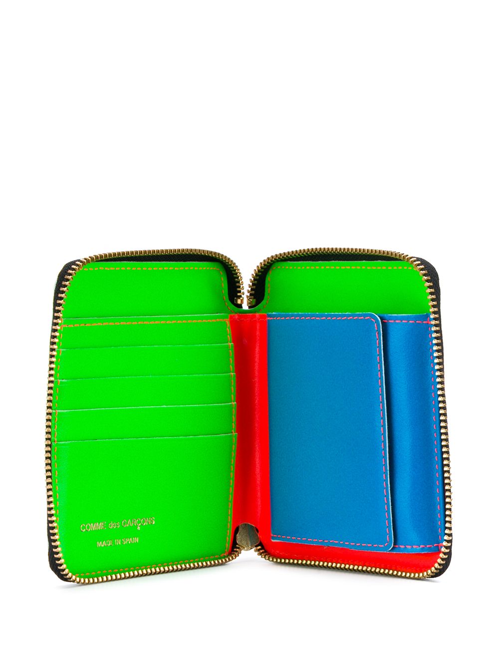 фото Comme des garçons wallet кошелек super fluo с круговой молнией