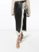 STAND STUDIO Eve leather wrap skirt
