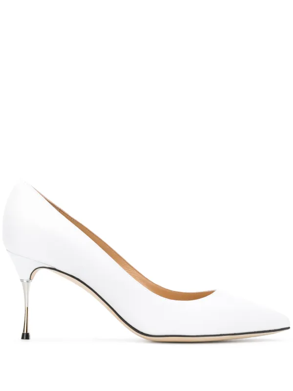 white stiletto pumps
