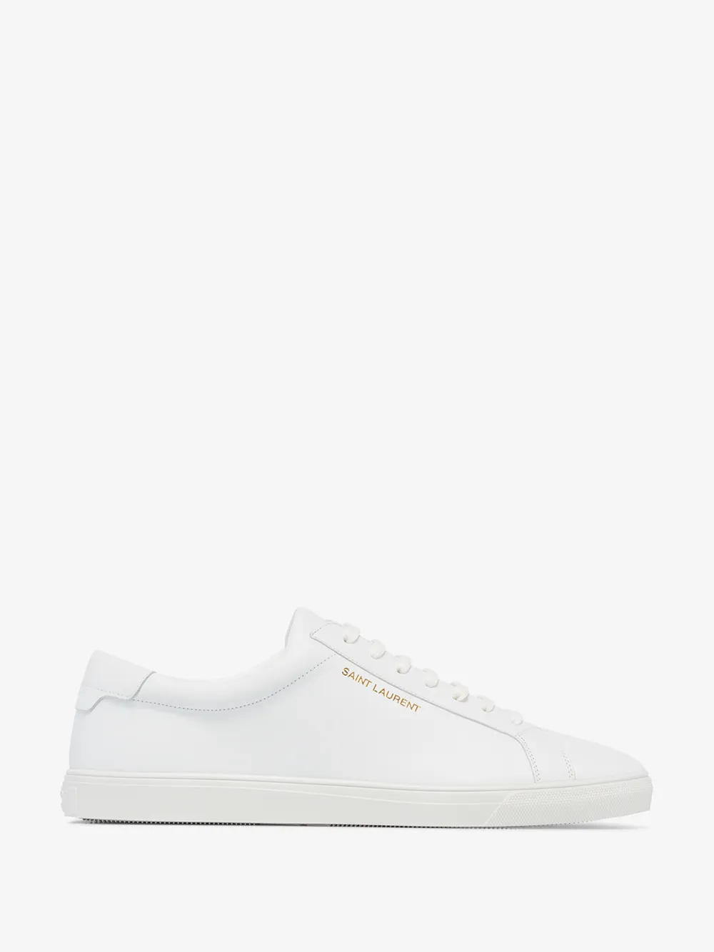 SAINT LAURENT SAINT LAURENT WHITE ANDY LEATHER SNEAKERS,6068330M50014636085