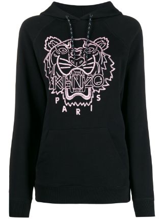 Kenzo Logo Embroidered Hoodie - Farfetch