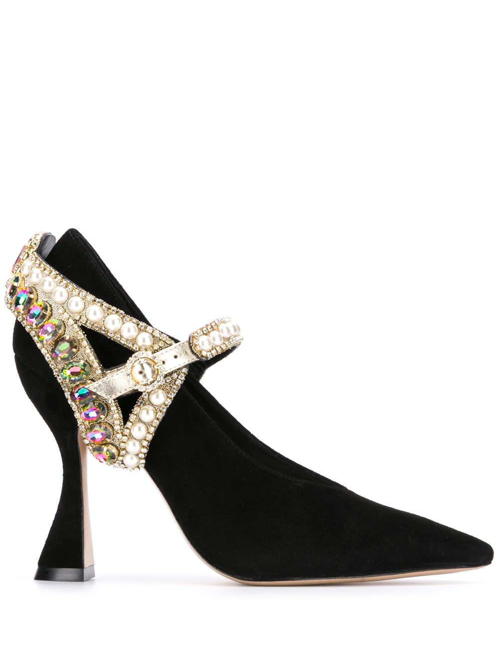 Sophia Webster Embellished Buckle Pumps In Black