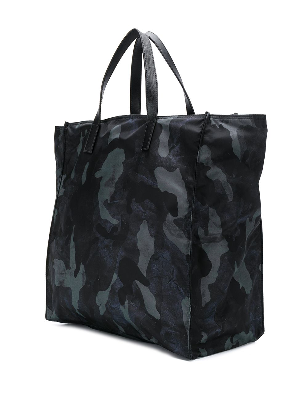 фото Prada camouflage logo plaque tote