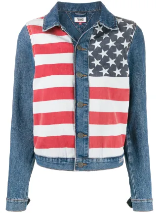 tommy jeans stripe denim jacket