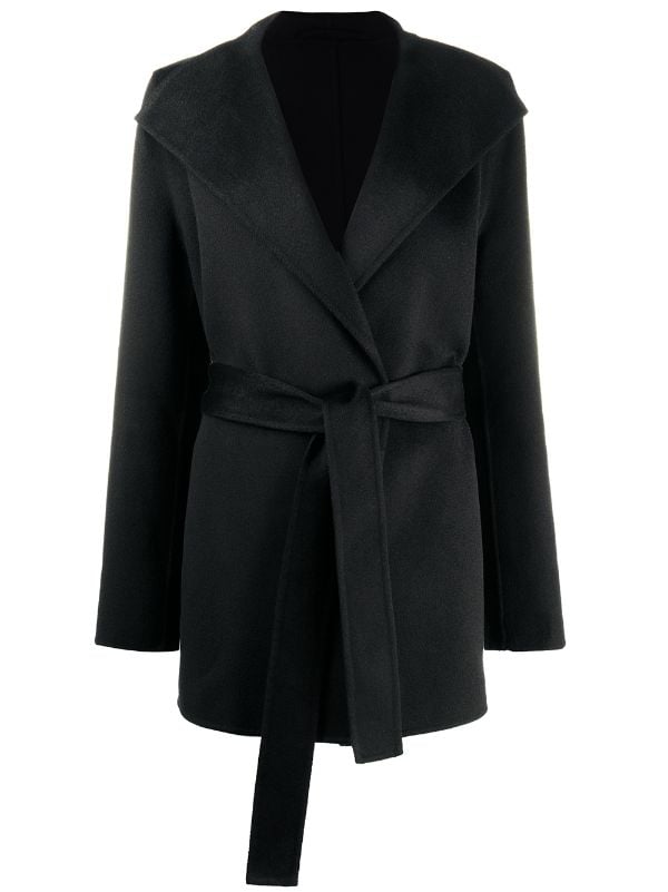 Shop black Joseph wrap coat with 