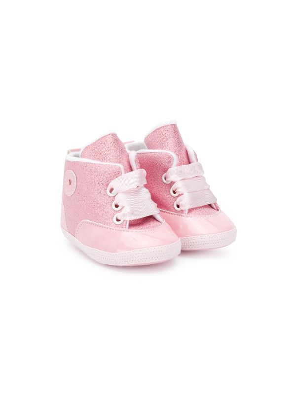 Aletta pink logo lace-up sneakers for 