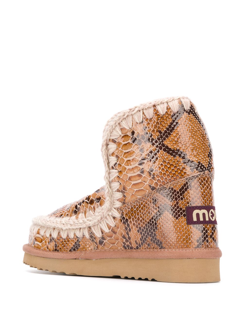 фото Mou snakeskin effect ankle boots