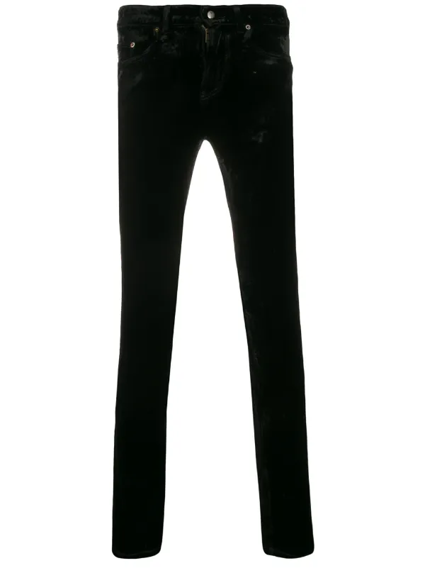 skinny velvet trousers