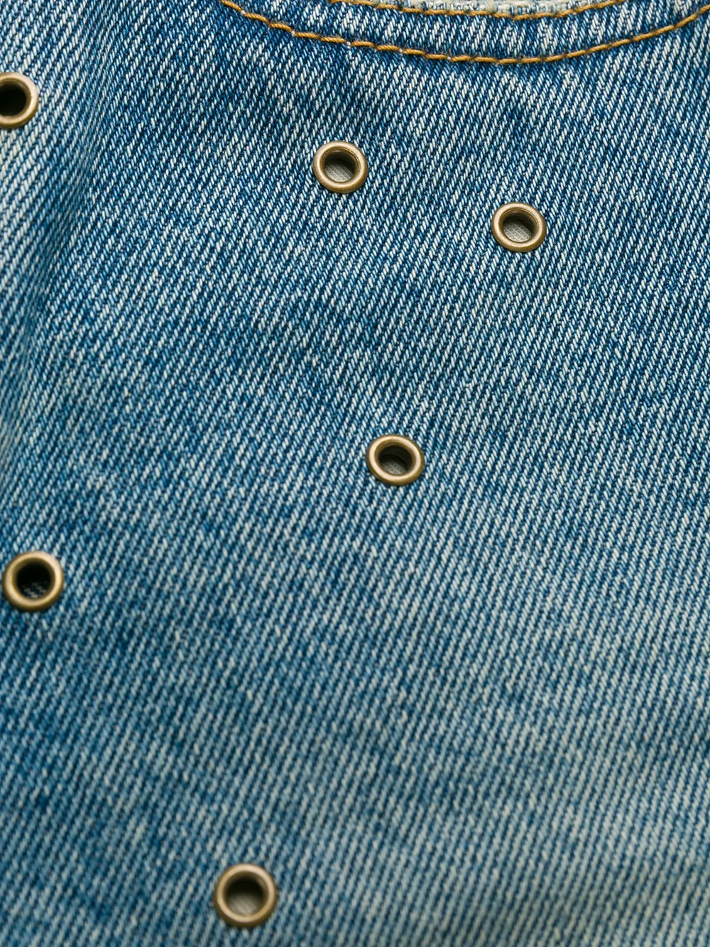 eyelet denim shorts