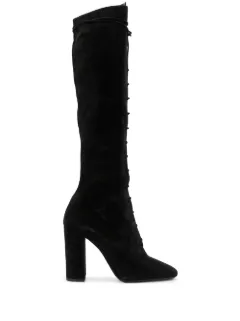 bota cano longo com cadarço