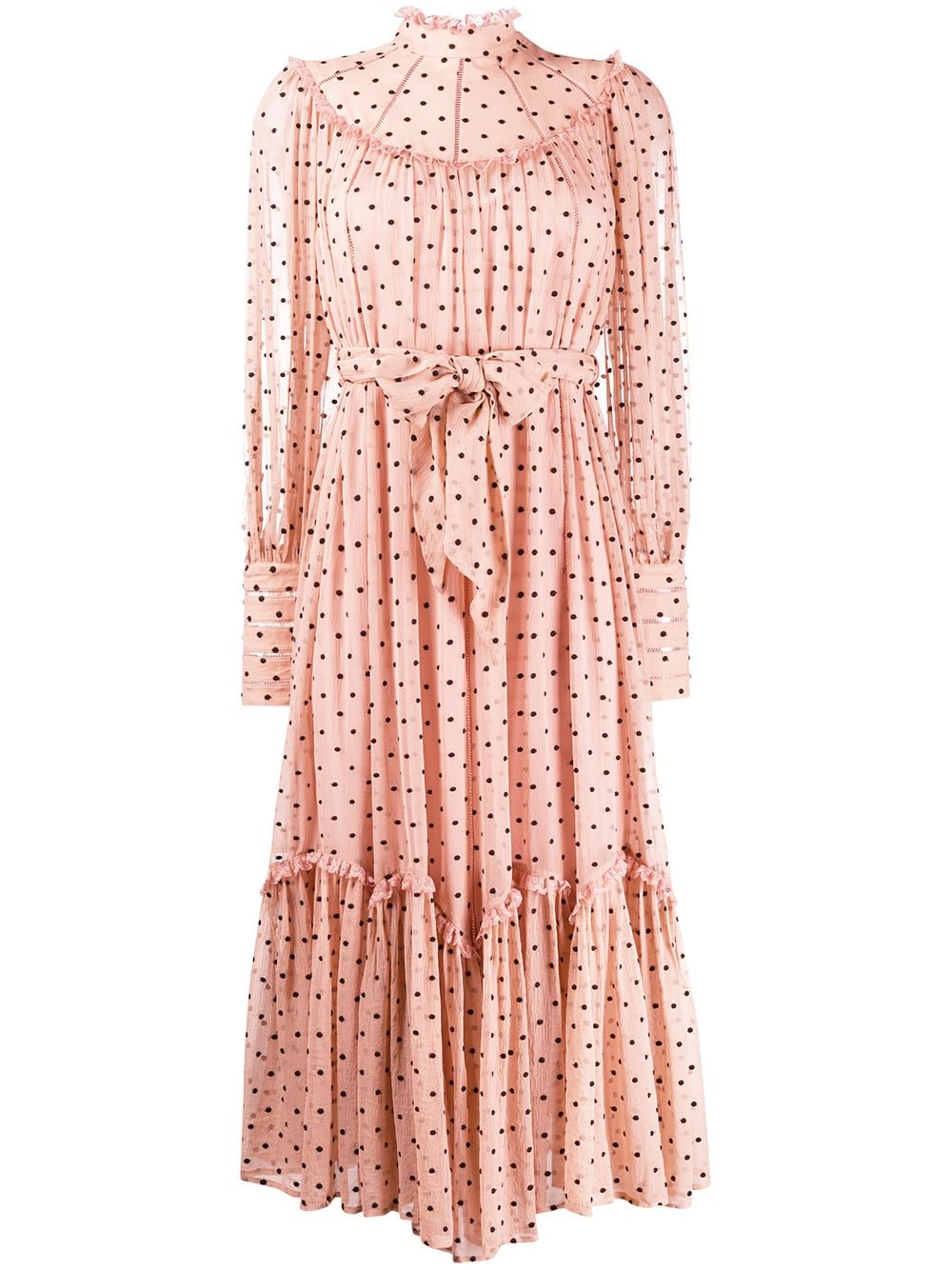 Zimmermann Espionage Swing Yoke Dress In Pink