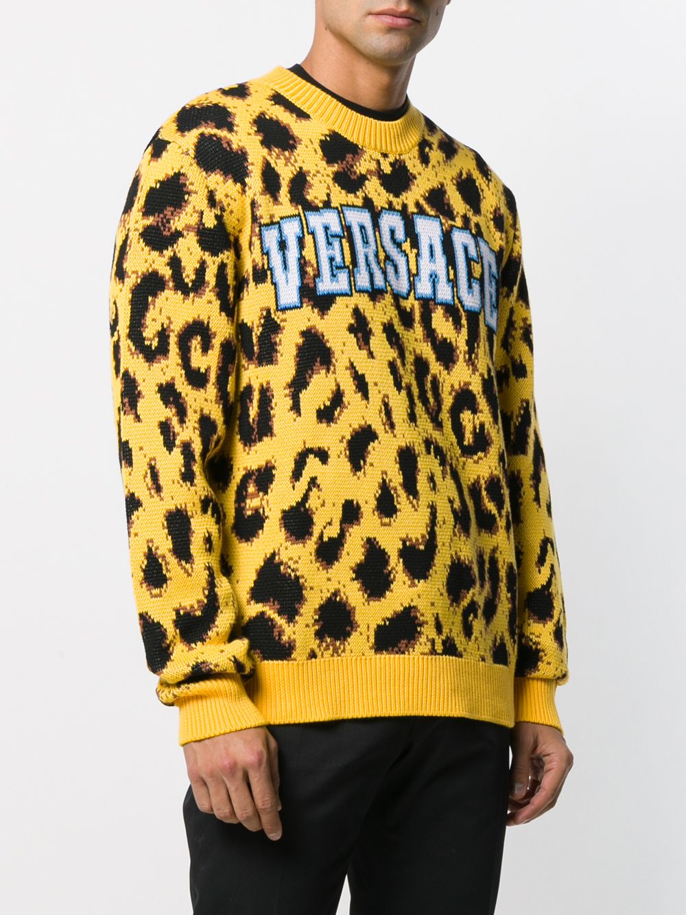 фото Versace джемпер с леопардовым узором