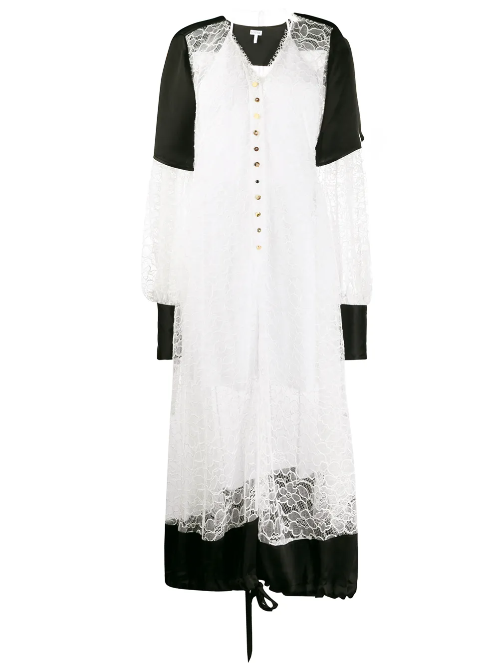LOEWE Hemdkleid mit Spitze - Weiß