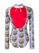 Image 2 of La Doublej printed longsleeve swimsuit