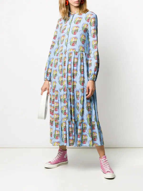 mira midi stretch shirtdress