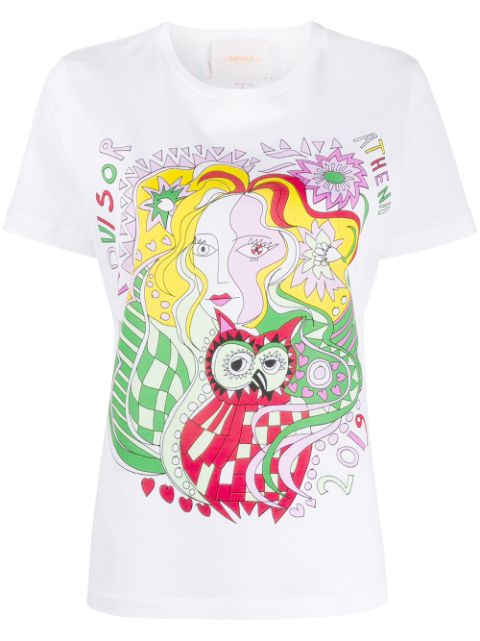 La DoubleJ Goddess Athena Placed print T-Shirt