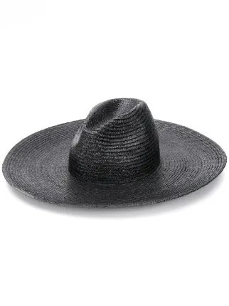 Saint Laurent Wide Brim Woven Hat 