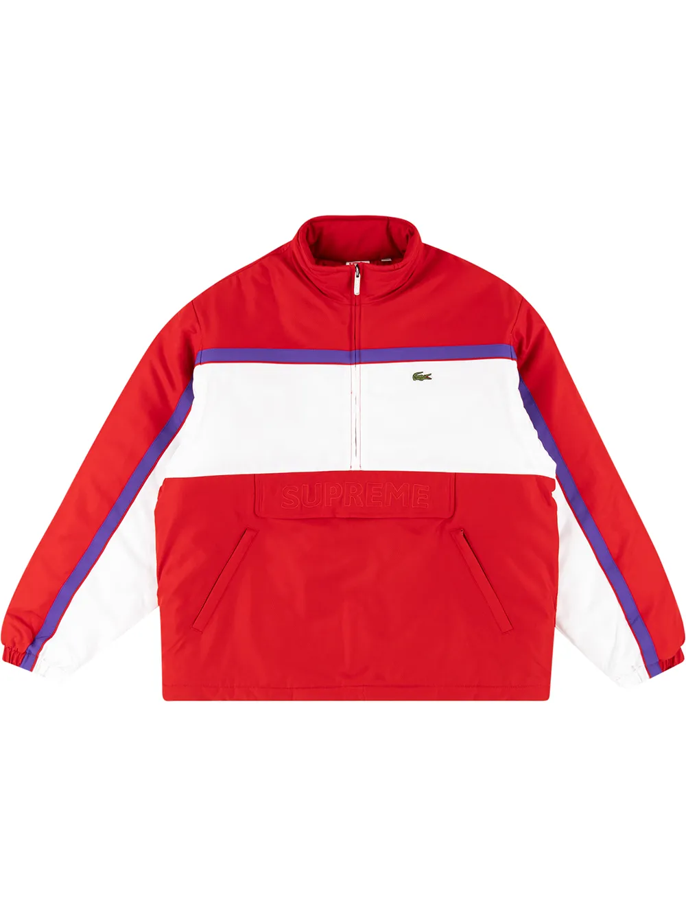 supreme x lacoste half zip