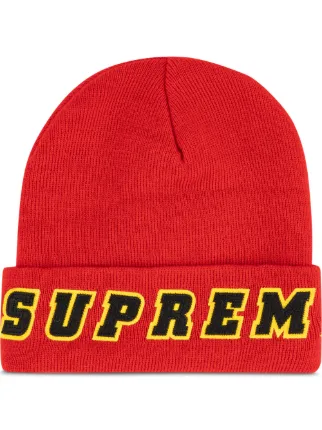 supreme felt logo beanie
