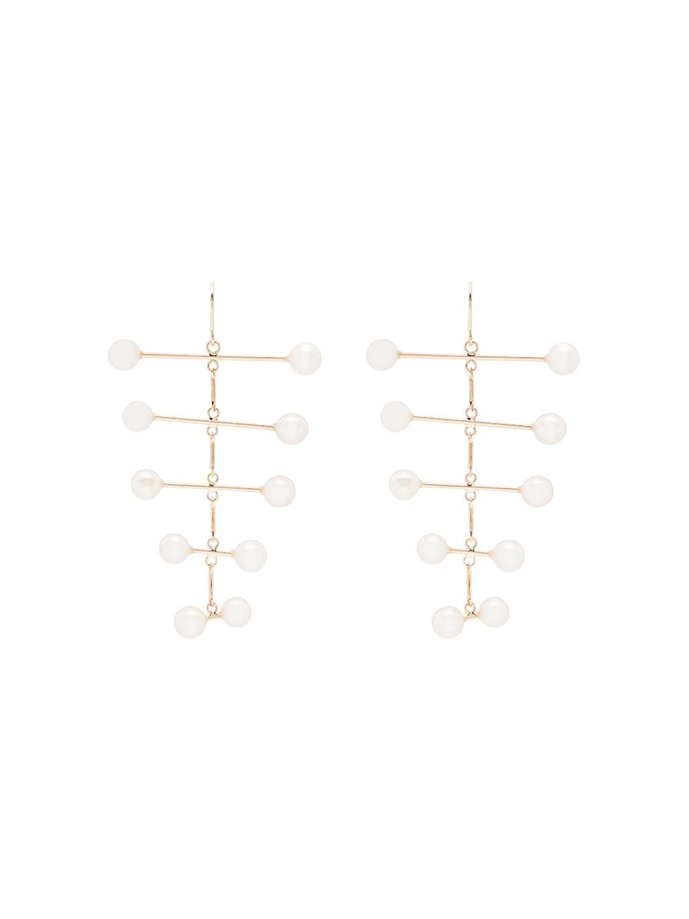 boucles d'oreilles Blizzard Mobile en or 14ct ornées de perles