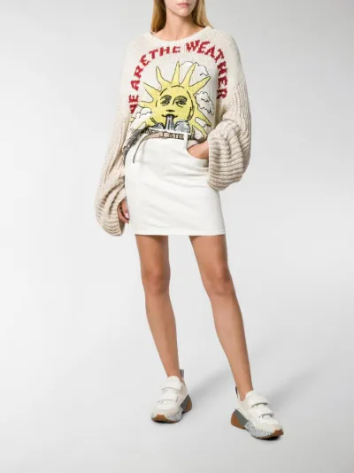 Weather knitted jumper neutrals | MODES
