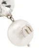 Miu Miu silver-tone crystal and pearl earrings