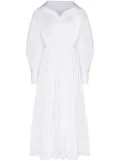 Valentino Garavani wrap pleated shirt dress - White