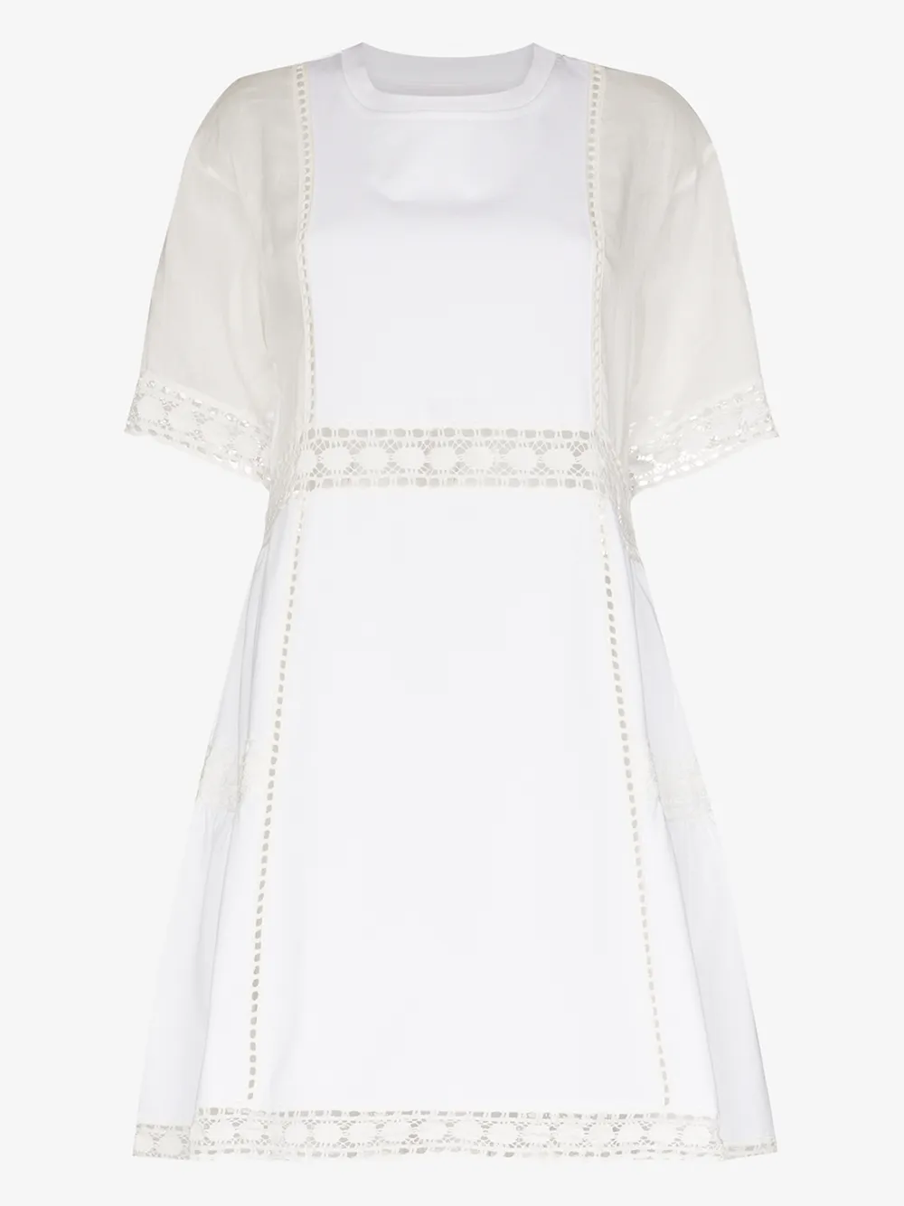 See By Chlo Lace Trim Mini Dress In White | ModeSens See By Chlo Lace Trim Mini Dress In White | ModeSens