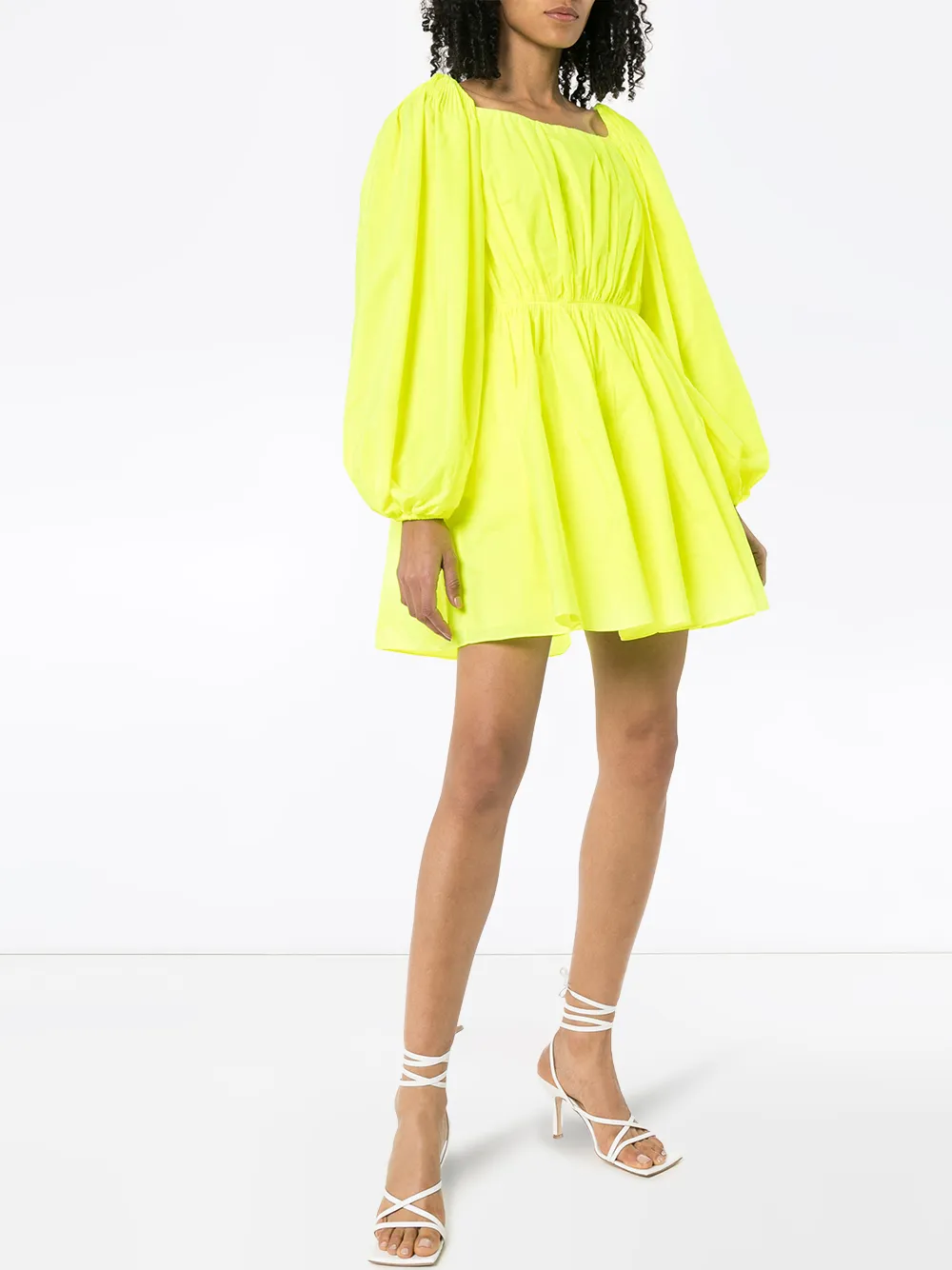Valentino Garavani Mini-jurk met pofmouwen - Geel