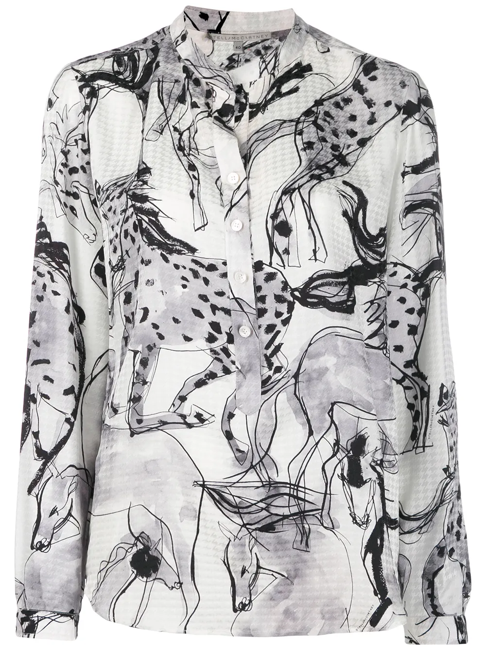 Stella McCartney Seidenhemd Mit Pferde-Print 1bJ0U ZBoKX Stella McCartney Seidenhemd Mit Pferde-Print 1bJ0U ZBoKX