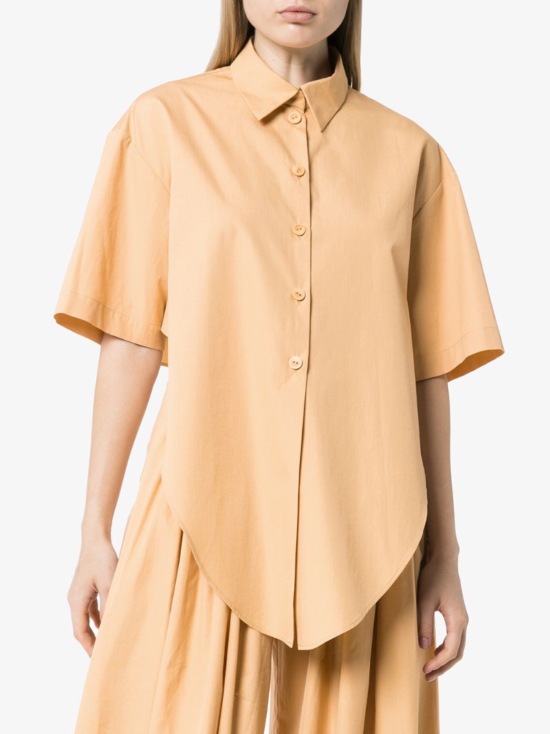 VIKA GAZINSKAYA TIE-FRONT COTTON SHIRT 