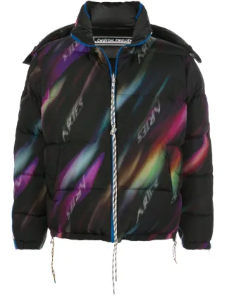 aries faux fur half zip pullover jacket