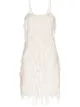 Image 1 of XU ZHI tassel check appliqué slip dress