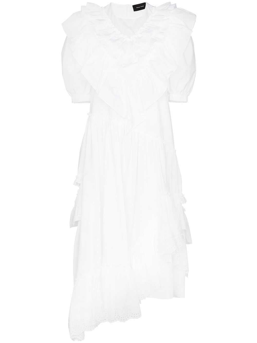 фото Simone rocha платье асимметричного кроя с оборками