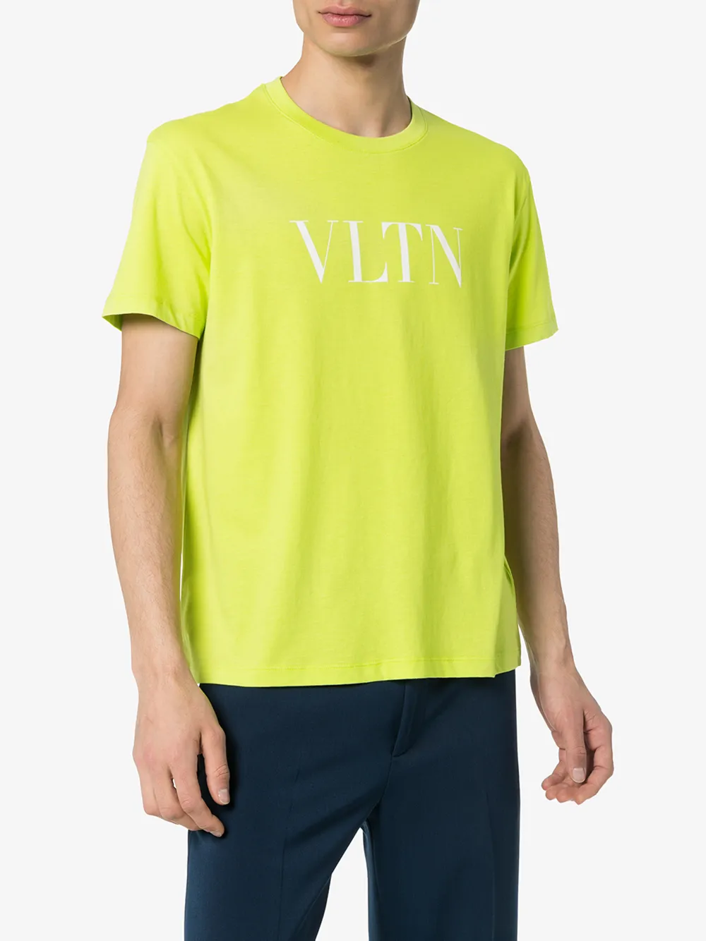 VALENTINO VALENTINO VLTN LOGO COTTON T-SHIRT,TV0MG10V3LE14642967
