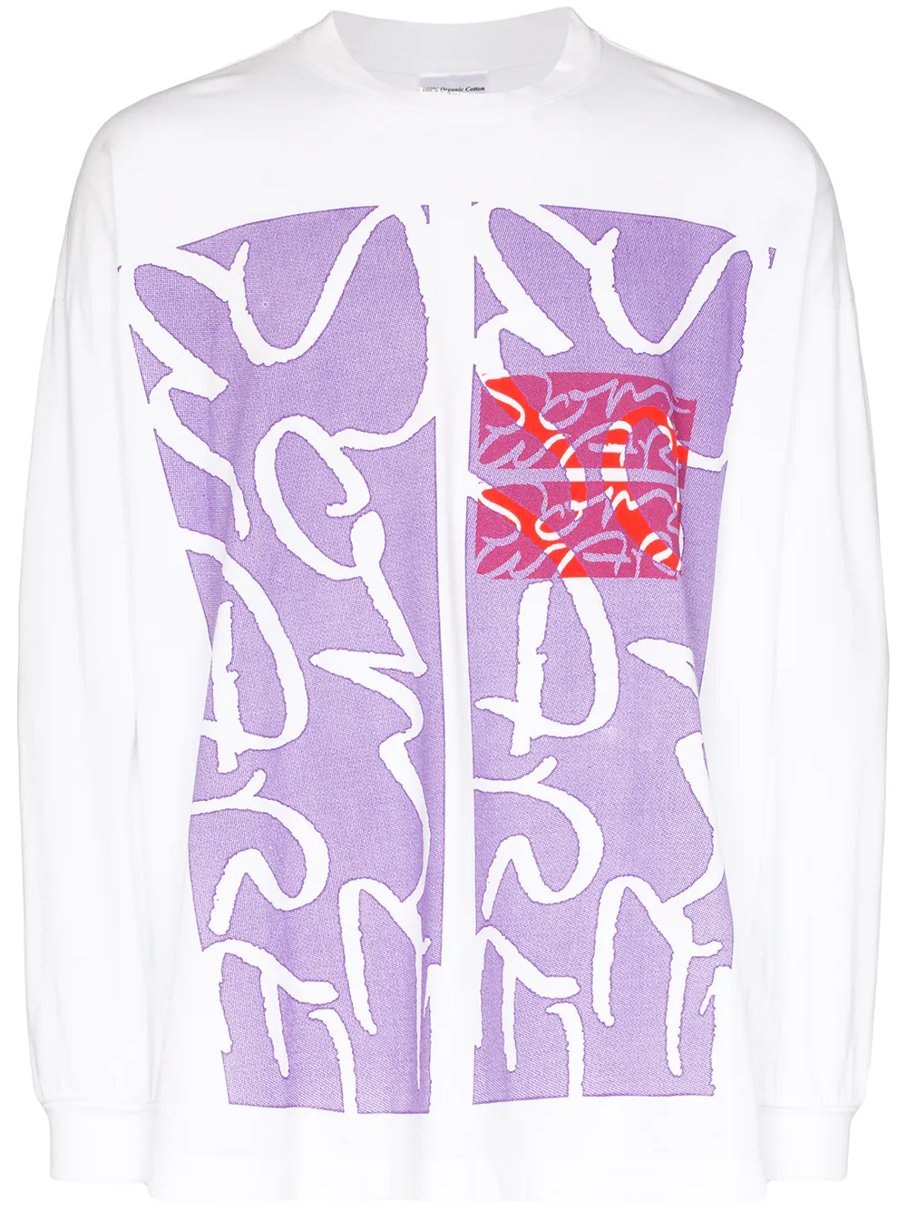 Some Ware Langarmshirt Mit Grafischem Print In White