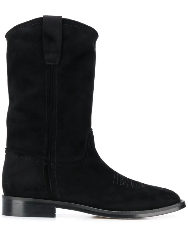 suede square toe cowboy boots