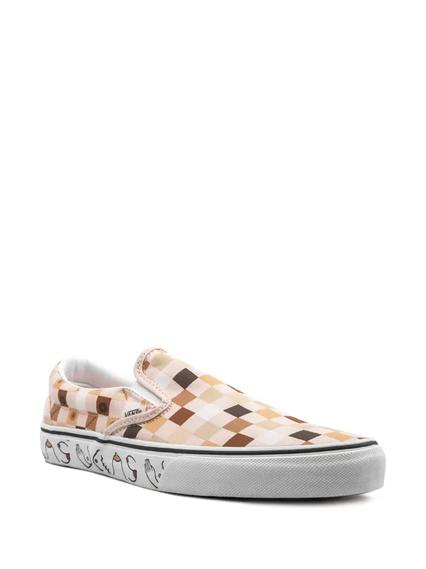 vans breast cancer slip ons