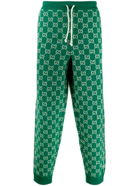 Shop Gucci monogram pattern track pants with Express Delivery - FARFETCH