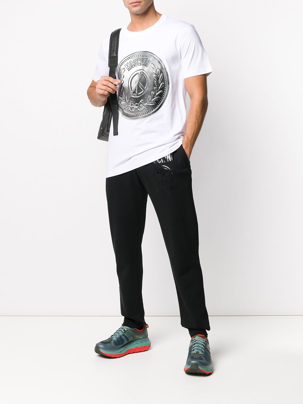 Moschino Pantalon De Jogging à Logo Imprimé - Noir 
