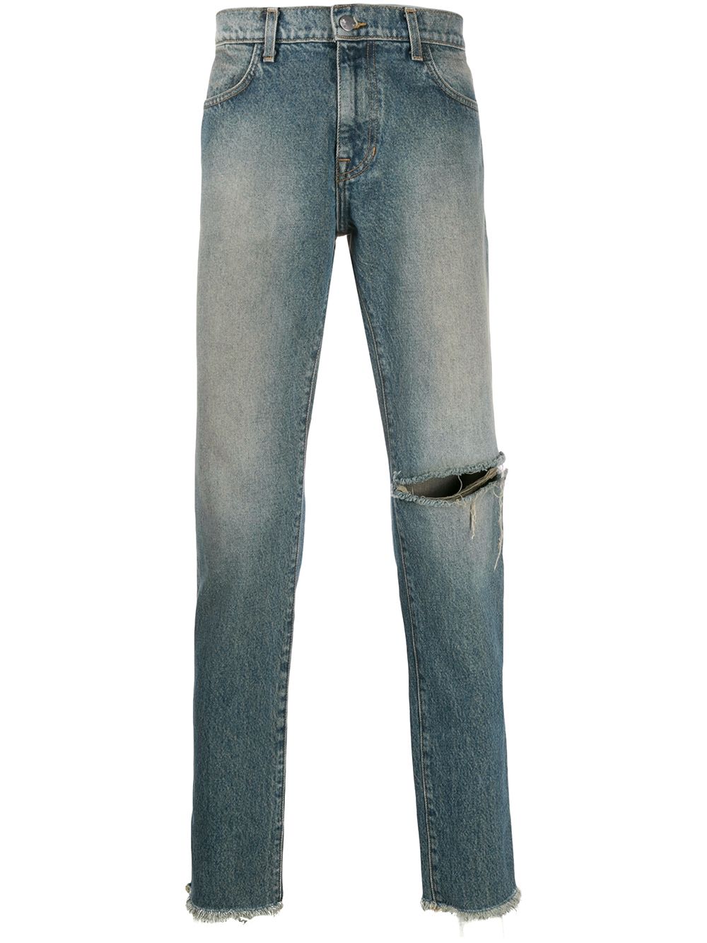 Shop 424 Distressed Slim-fit Jeans In Blue