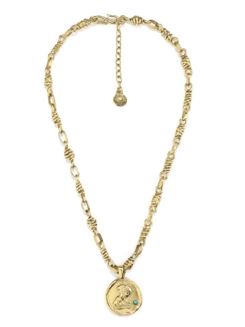 Collier à détail de médaille Talisman Leo - Goossens - Modalova