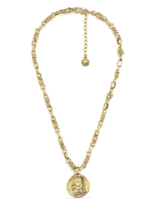 Collier à médaillon Talisman Aquarius - Goossens - Modalova