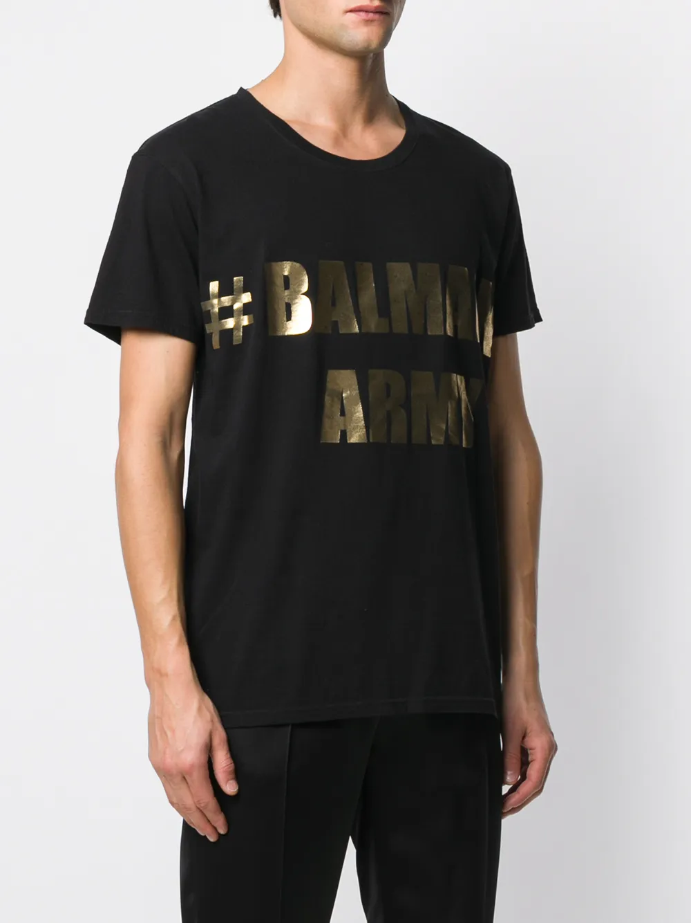 фото Balmain Pre-Owned футболка с надписью Balmain Army