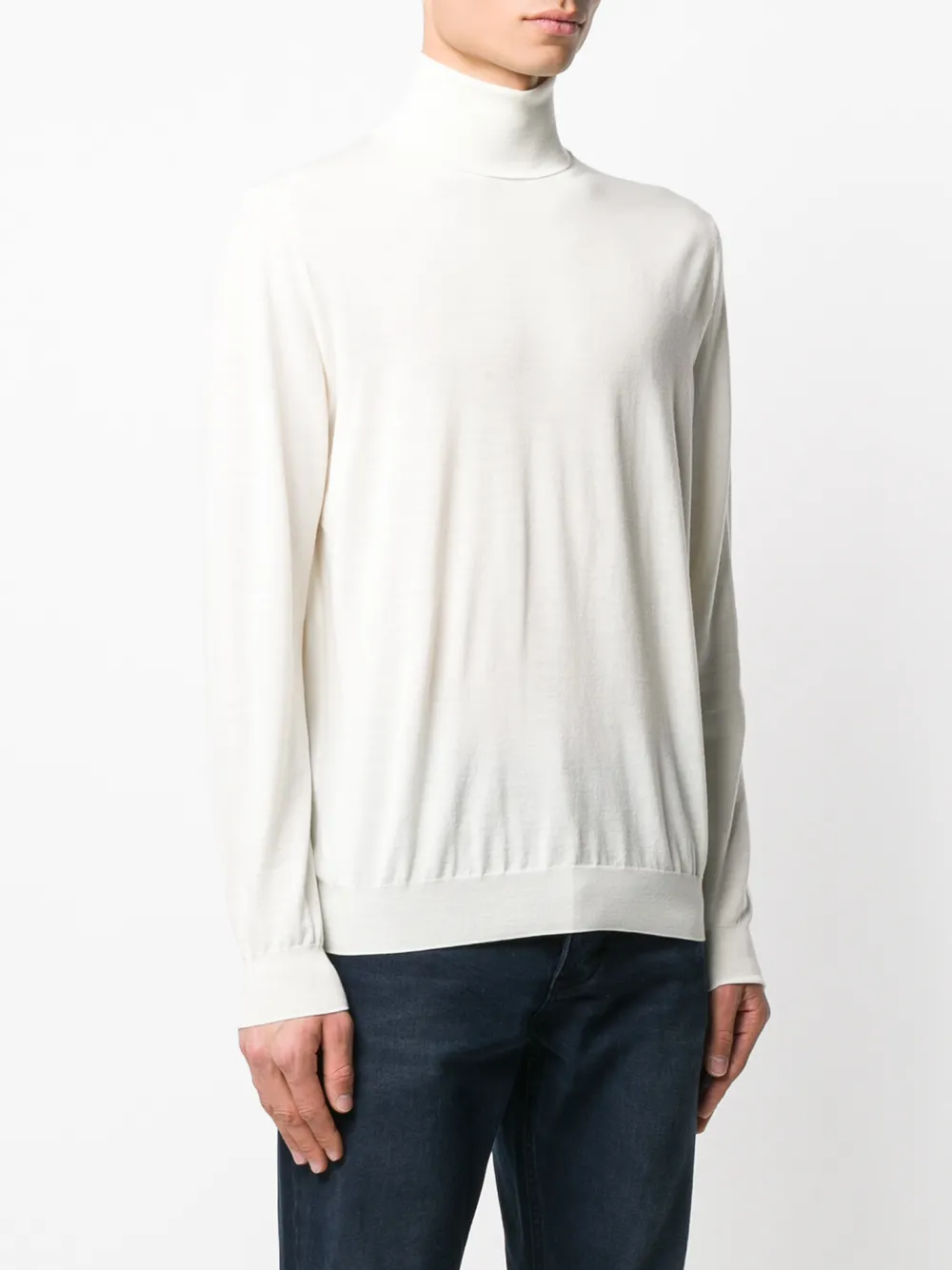  Drumohr Pullover Mit Rollkragen   Weiß 