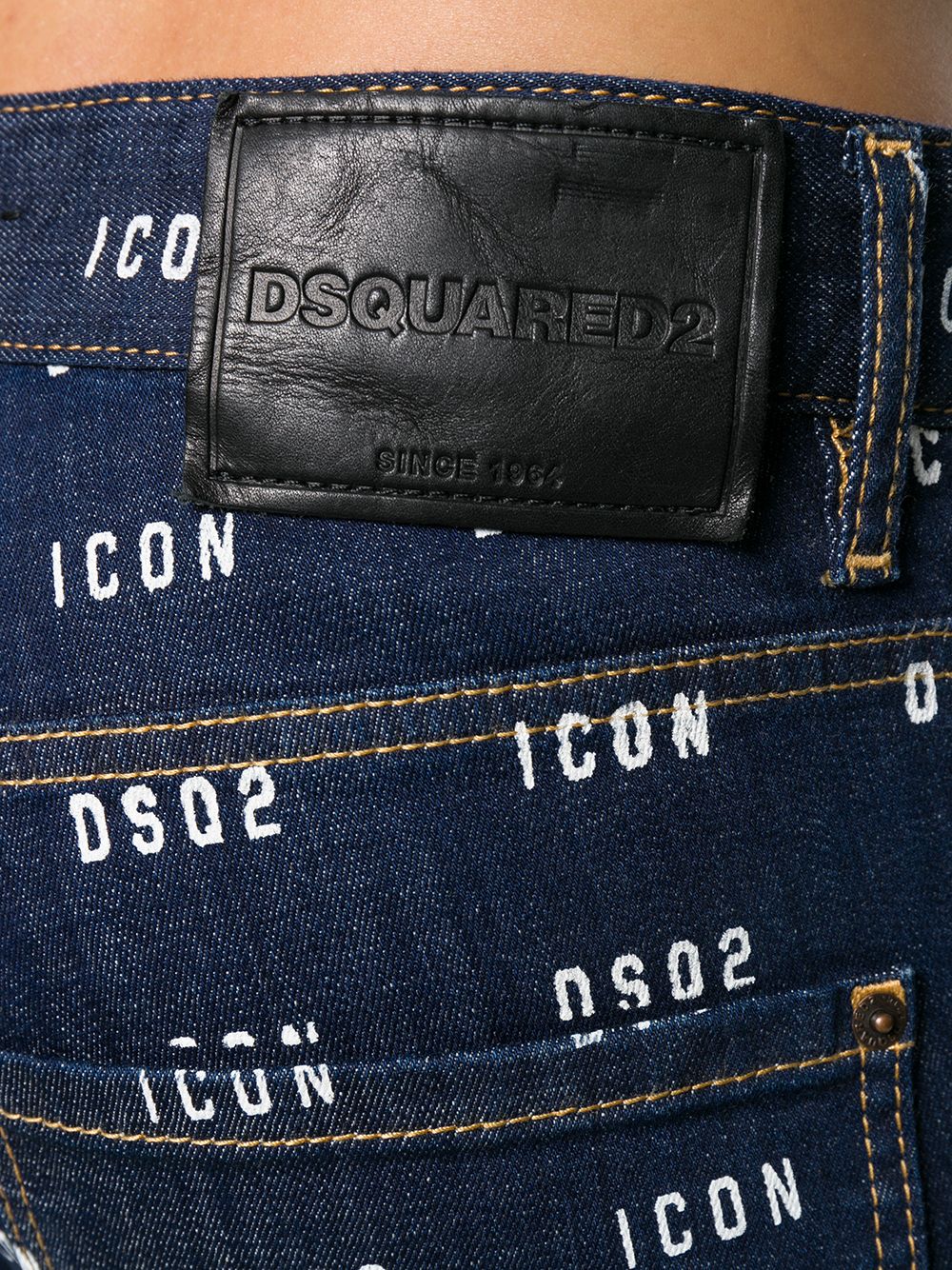 фото Dsquared2 джинсы icon прямого кроя с принтом