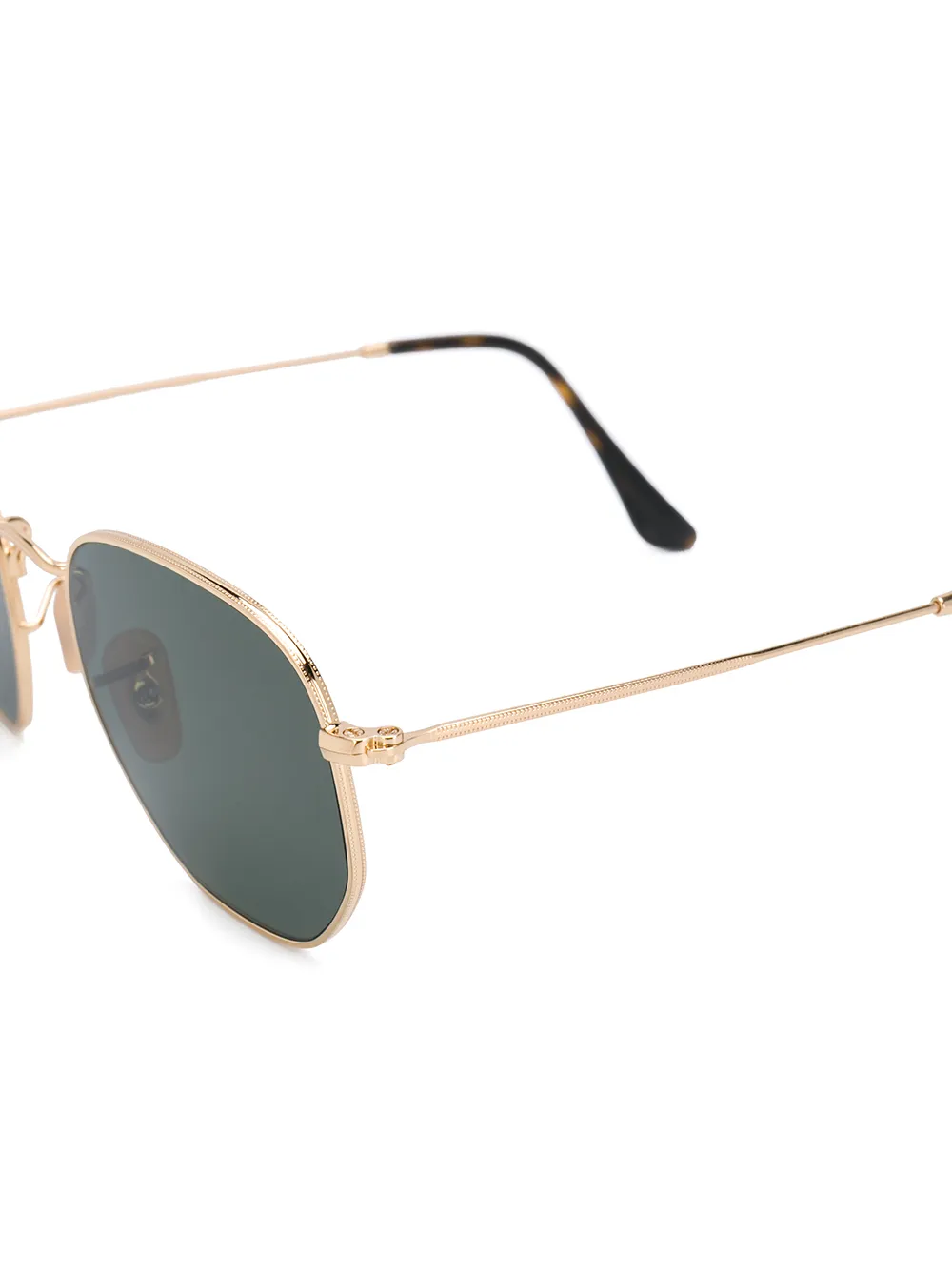 Ray-Ban Zonnebril met zeshoekig montuur Goud