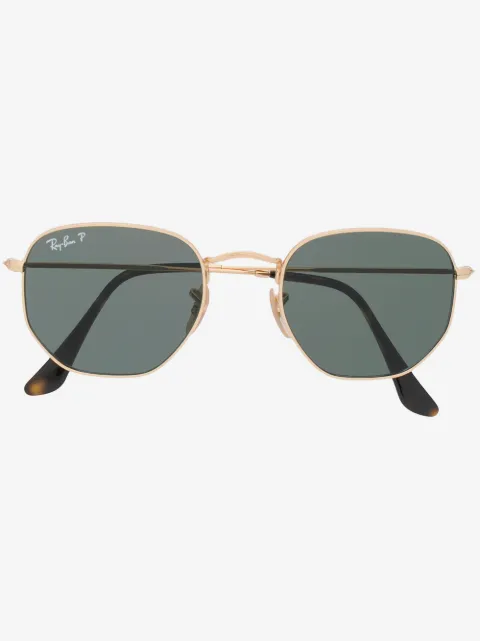 Ray-Ban hexagonal frame polarised sunglasses